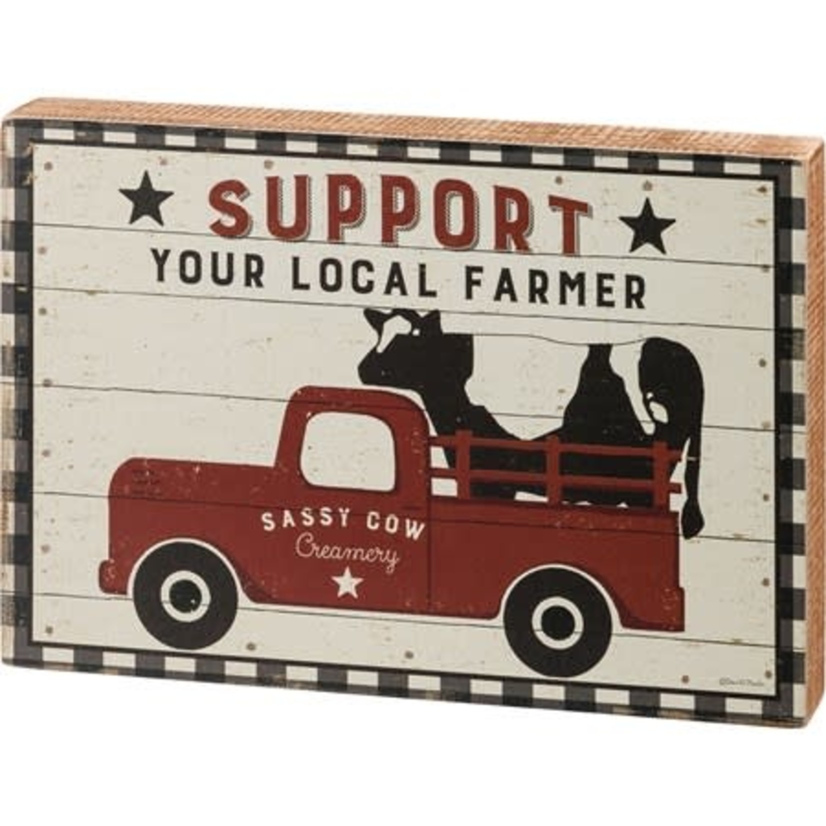 Prim By Kathy Box Sign - Local Farmer