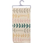 Prim By Kathy Kitchen Towel - Thankful Grateful Blessed