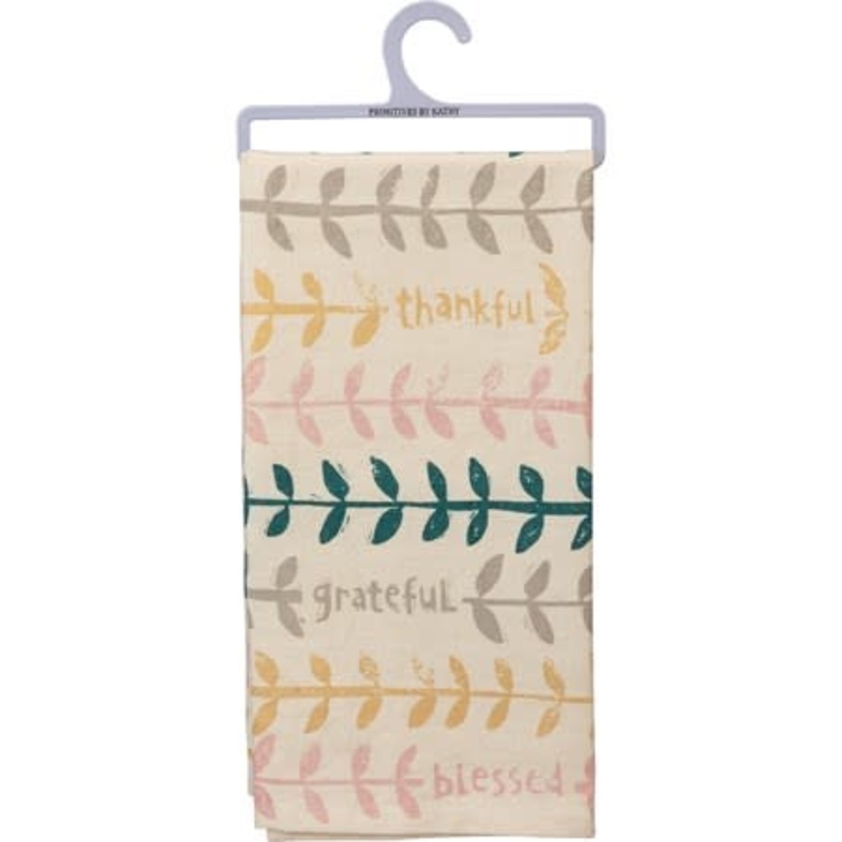 Prim By Kathy Kitchen Towel - Thankful Grateful Blessed