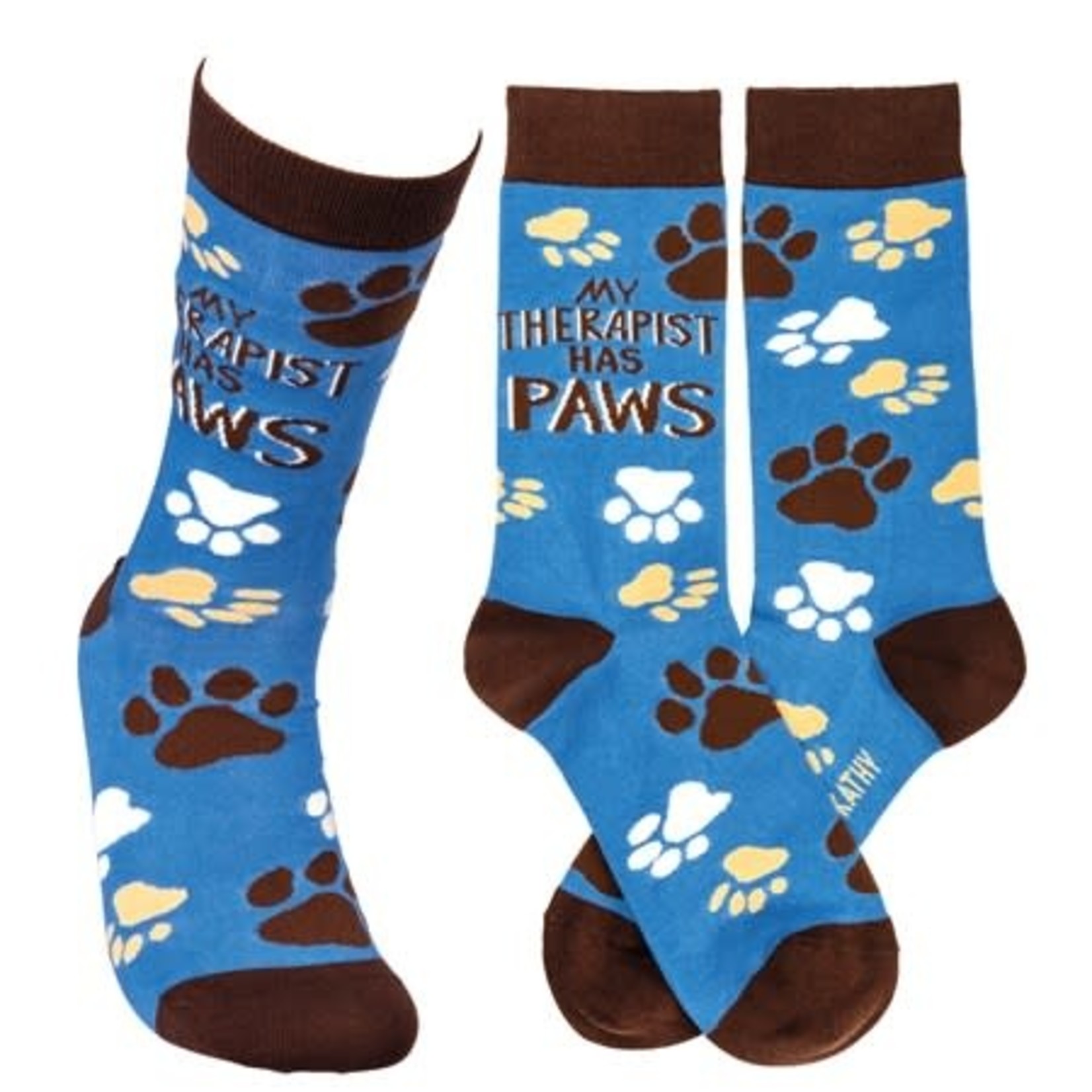Prim By Kathy Socks - My Therapist Has Paws