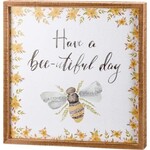Prim By Kathy Inset Box Sign - Bee-utiful