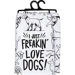 Prim By Kathy Kitchen Towel - Love Dogs