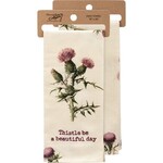 Prim By Kathy Kitchen Towel - Thistle