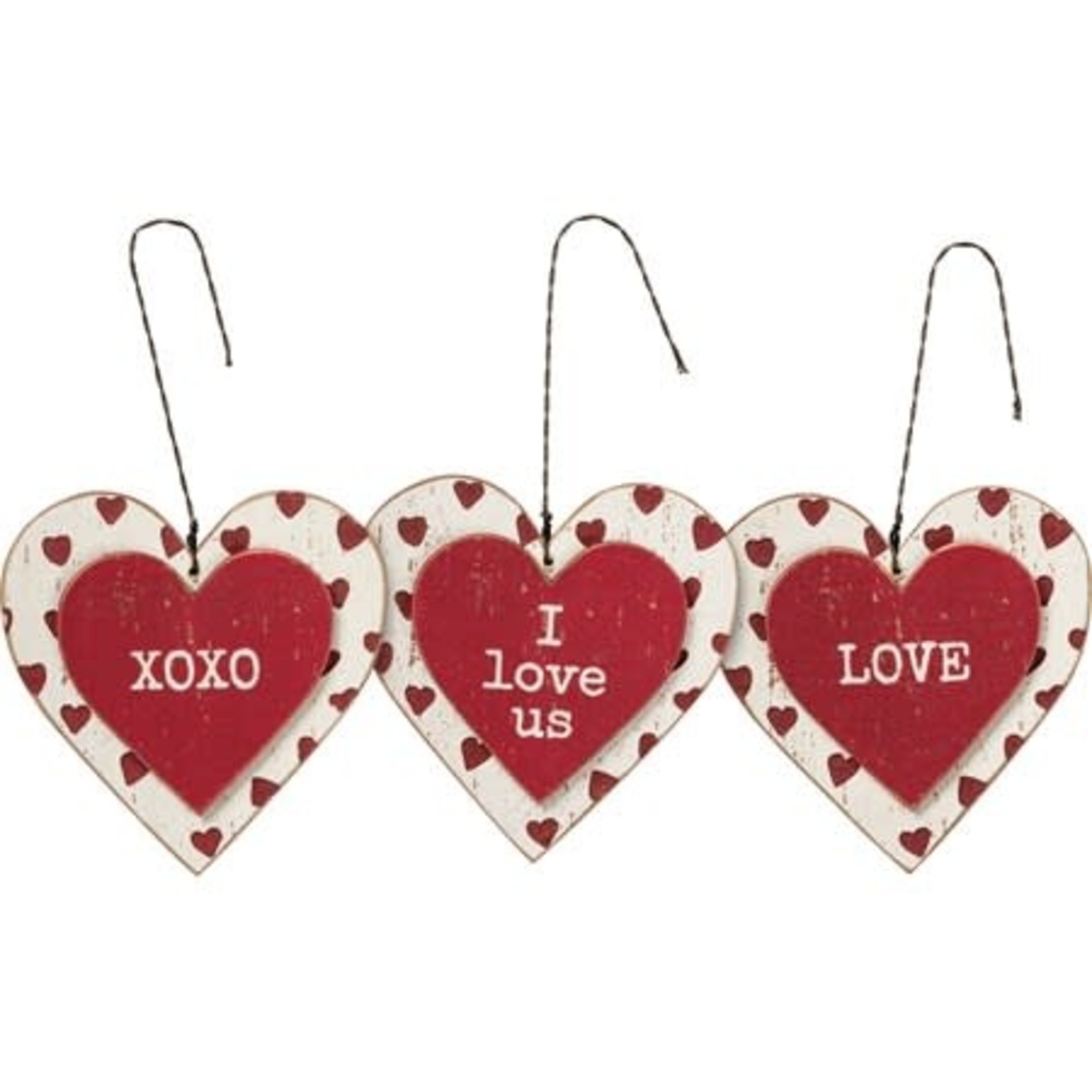 Prim By Kathy Holiday Orn Set - Love