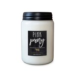 MILKHOUSE CANDLE Farmhouse Apothecary Jar 26 oz: Pink Peony