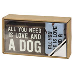 Prim By Kathy Box Sign & Sock Set - A Dog