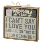Prim By Kathy Box Sign & Towel Set - Love