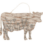 Prim By Kathy Floral Cow Wall Decor