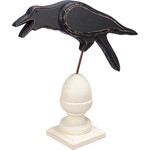 Prim By Kathy Cawing Crow On Finial Sitter