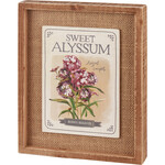 Prim By Kathy Sweet Alyssum Inset Box Sign
