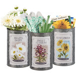Prim By Kathy Flower Seed Packets Planter Set