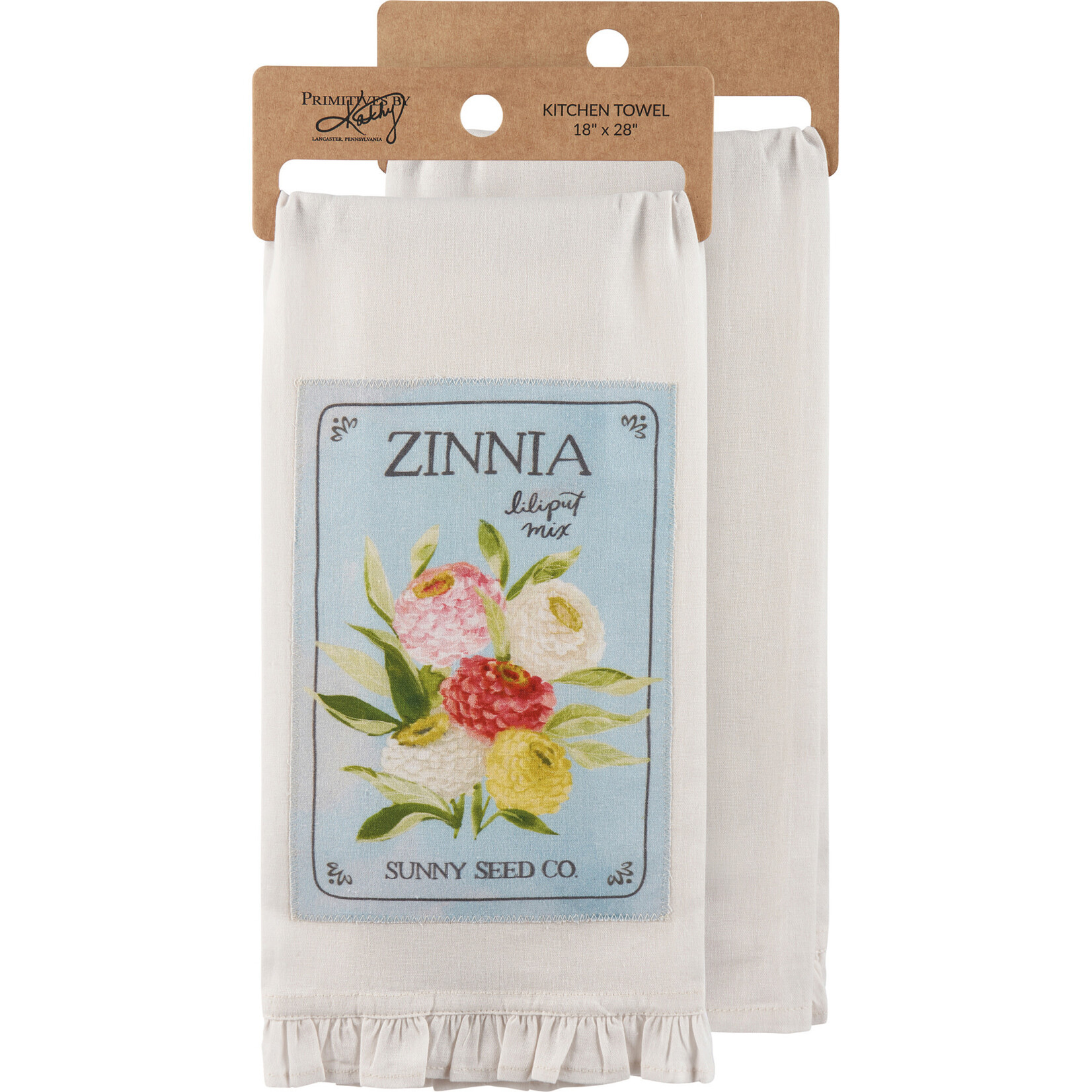 Prim By Kathy Zinnia Kitchen Towel