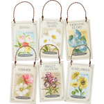 Prim By Kathy Flower Seed Packets Ornament Set