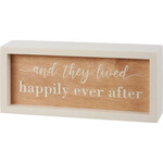 Prim By Kathy Happily Ever After Inset Box Sign