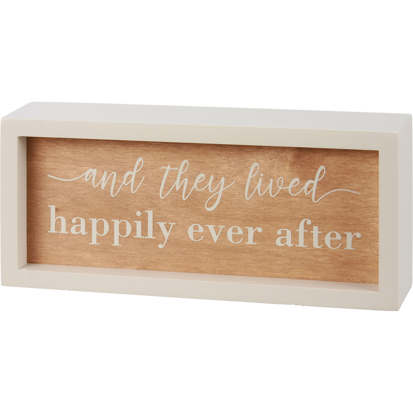 Prim By Kathy Happily Ever After Inset Box Sign