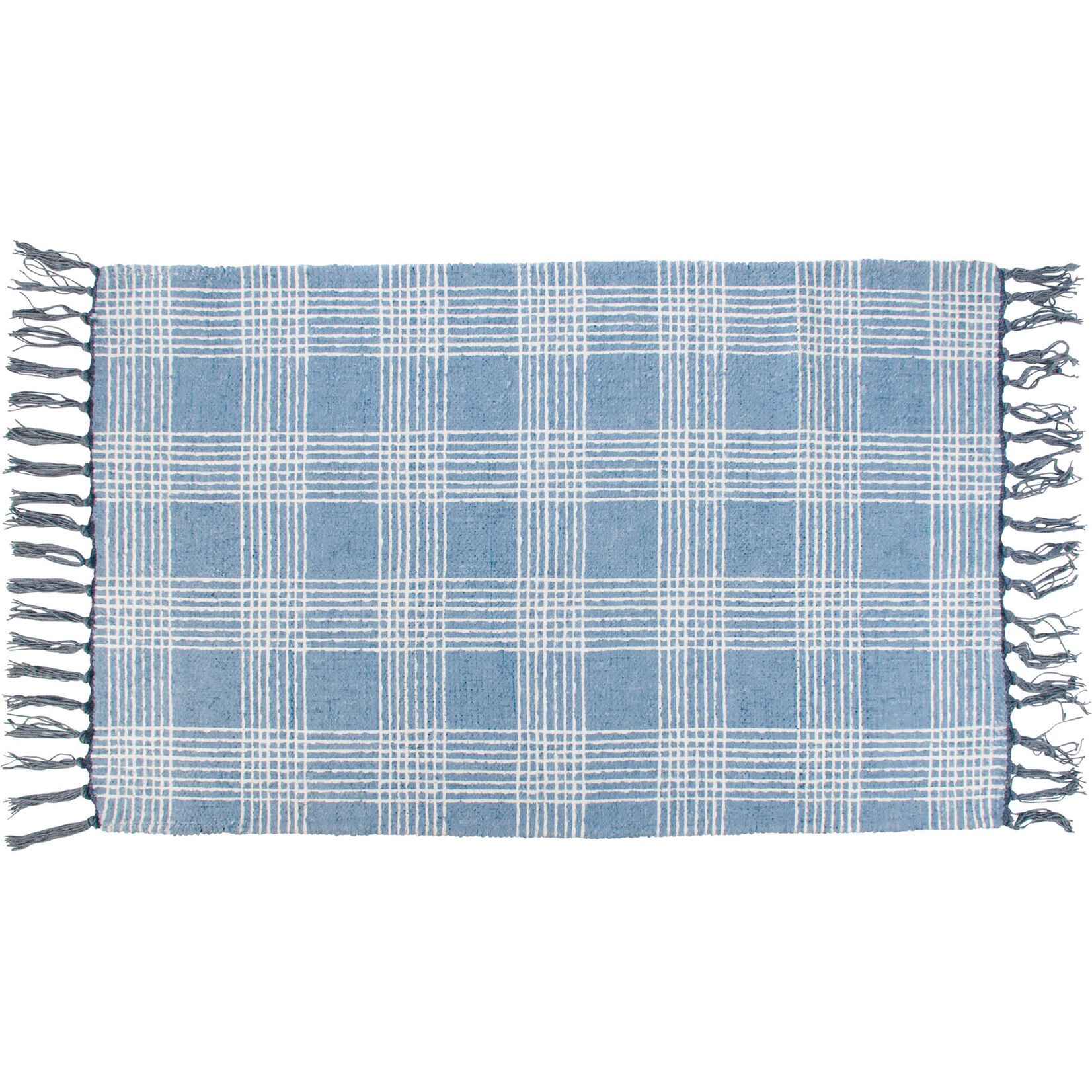 Prim By Kathy Blue Plaid Rug