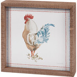 Prim By Kathy Rooster Inset Box Sign