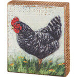 Prim By Kathy Plymouth Rock Chicken Block Sign