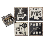 Prim By Kathy Farm Sweet Farm Coaster Set