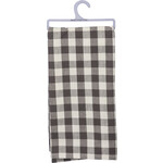 Prim By Kathy Small Gray Buffalo Check Kitchen Towel