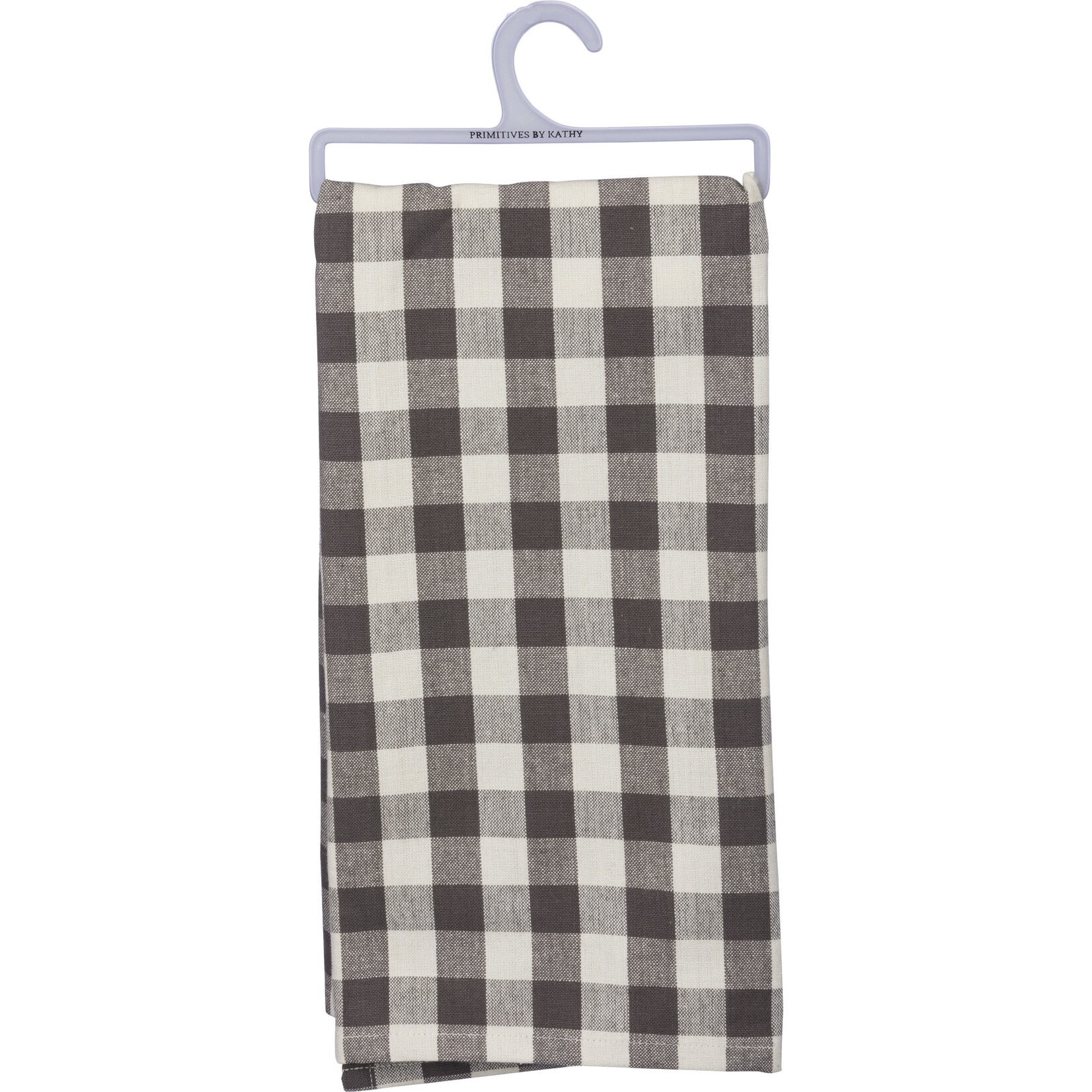 Prim By Kathy Small Gray Buffalo Check Kitchen Towel
