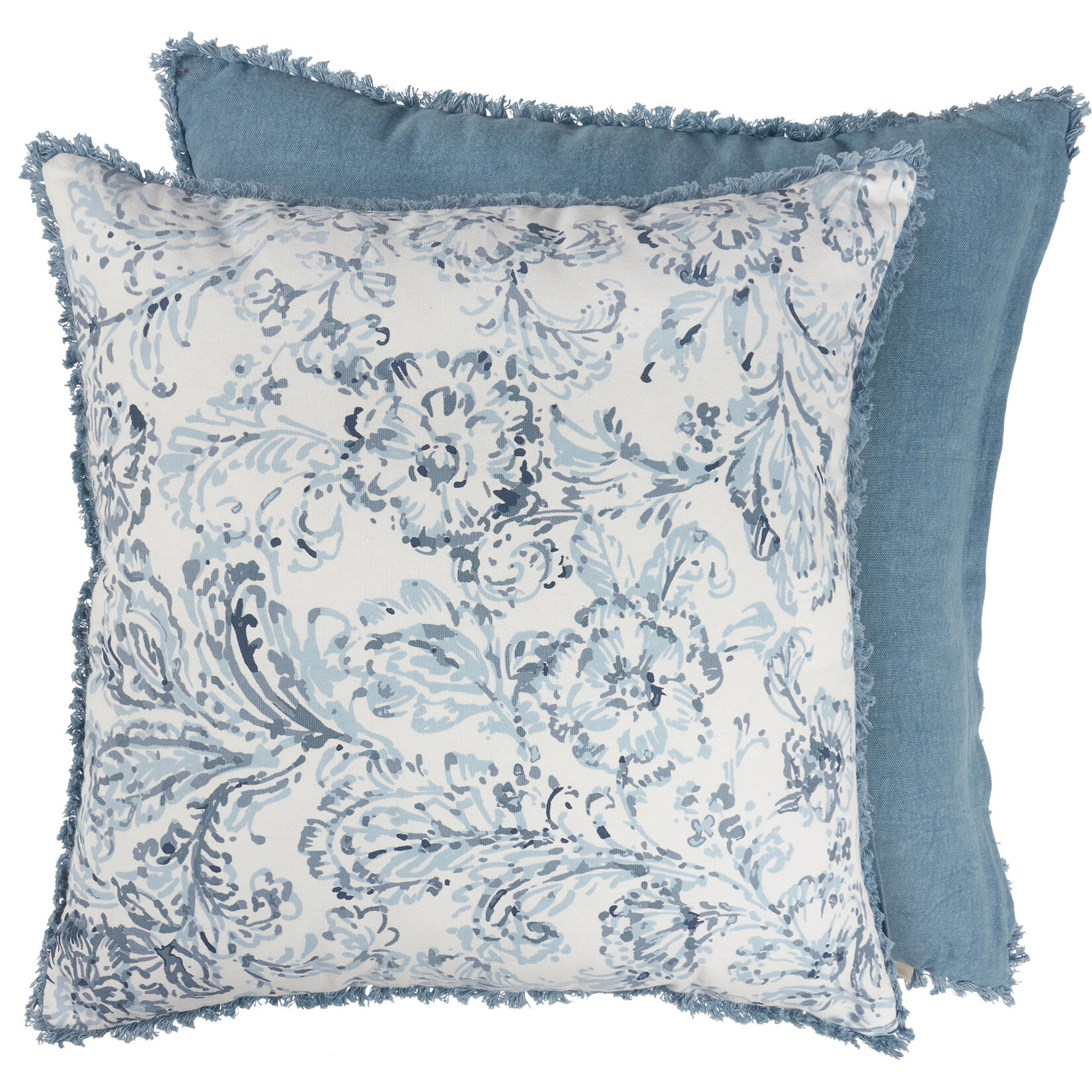 Prim By Kathy Blue Floral Pillow