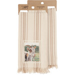 Prim By Kathy Brown And White Goat Kitchen Towel