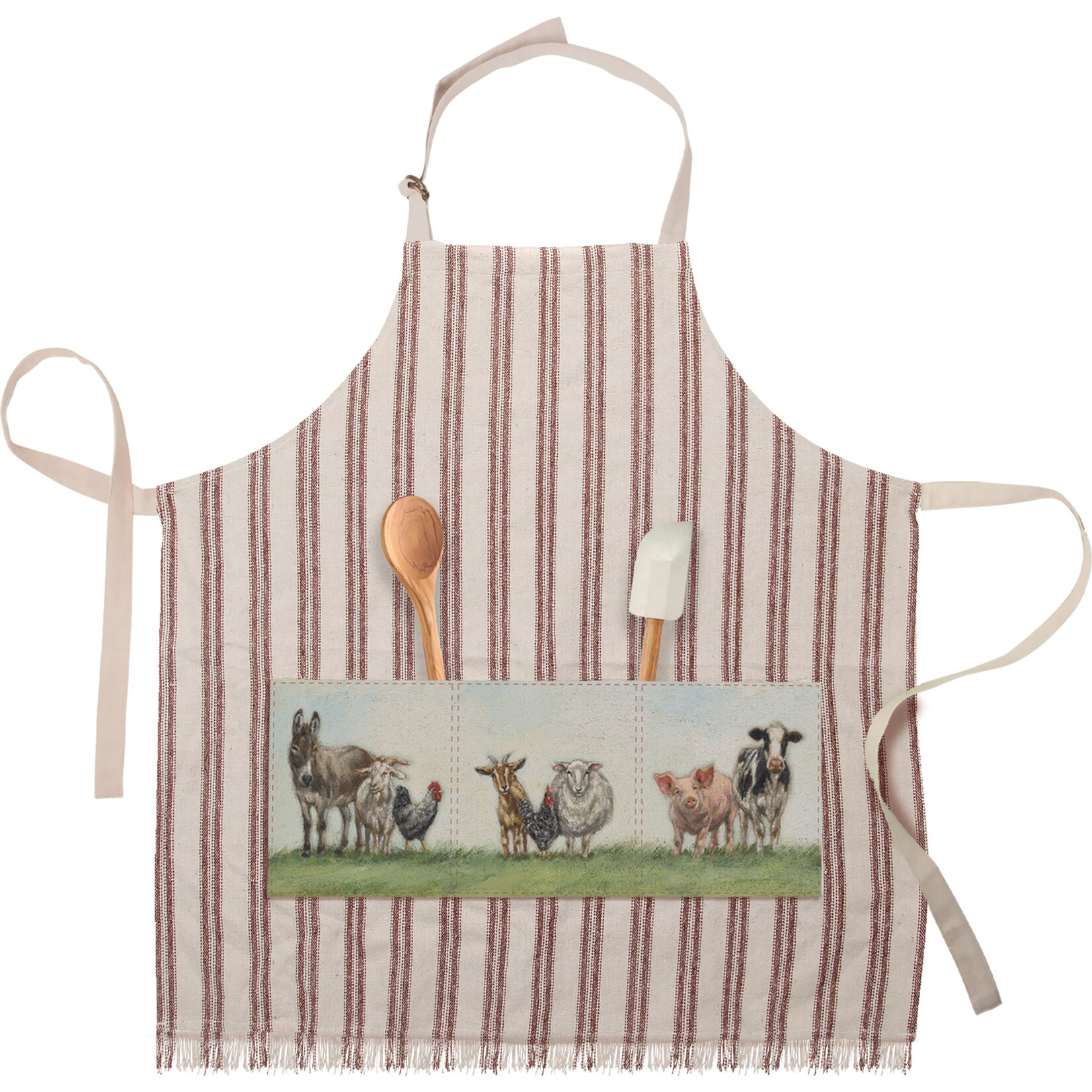 Prim By Kathy Farm Animals Apron