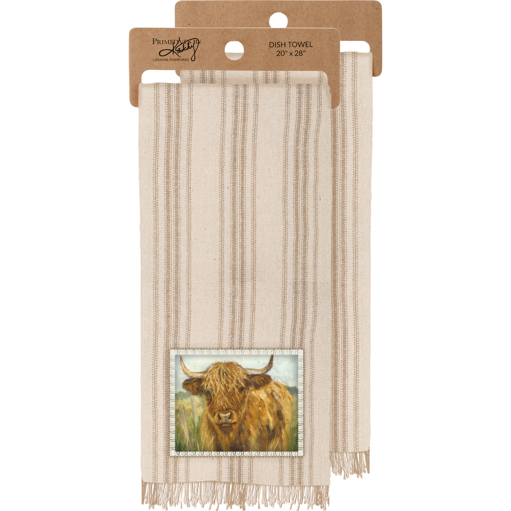 Prim By Kathy Highland Cow Kitchen Towel