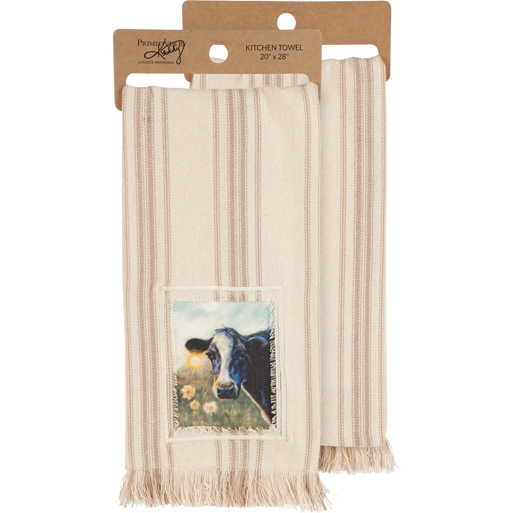 Prim By Kathy Morning Cow Kitchen Towel