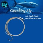 The Reel Seat RS Chunking Rig 8/0 circle hook on 60 lbs fluoro