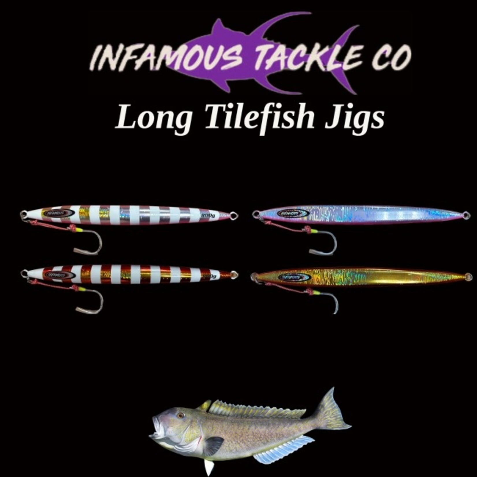 Infamous Tackle Co. Tilefish Long Jigs
