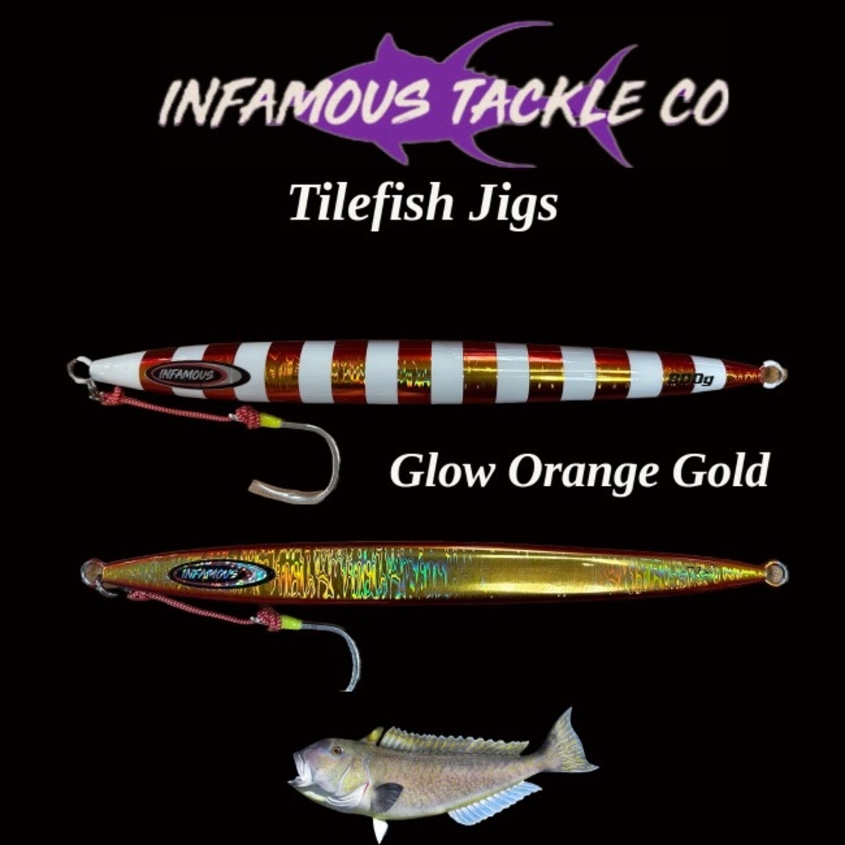 Infamous Tackle Co. Tilefish Long Jigs