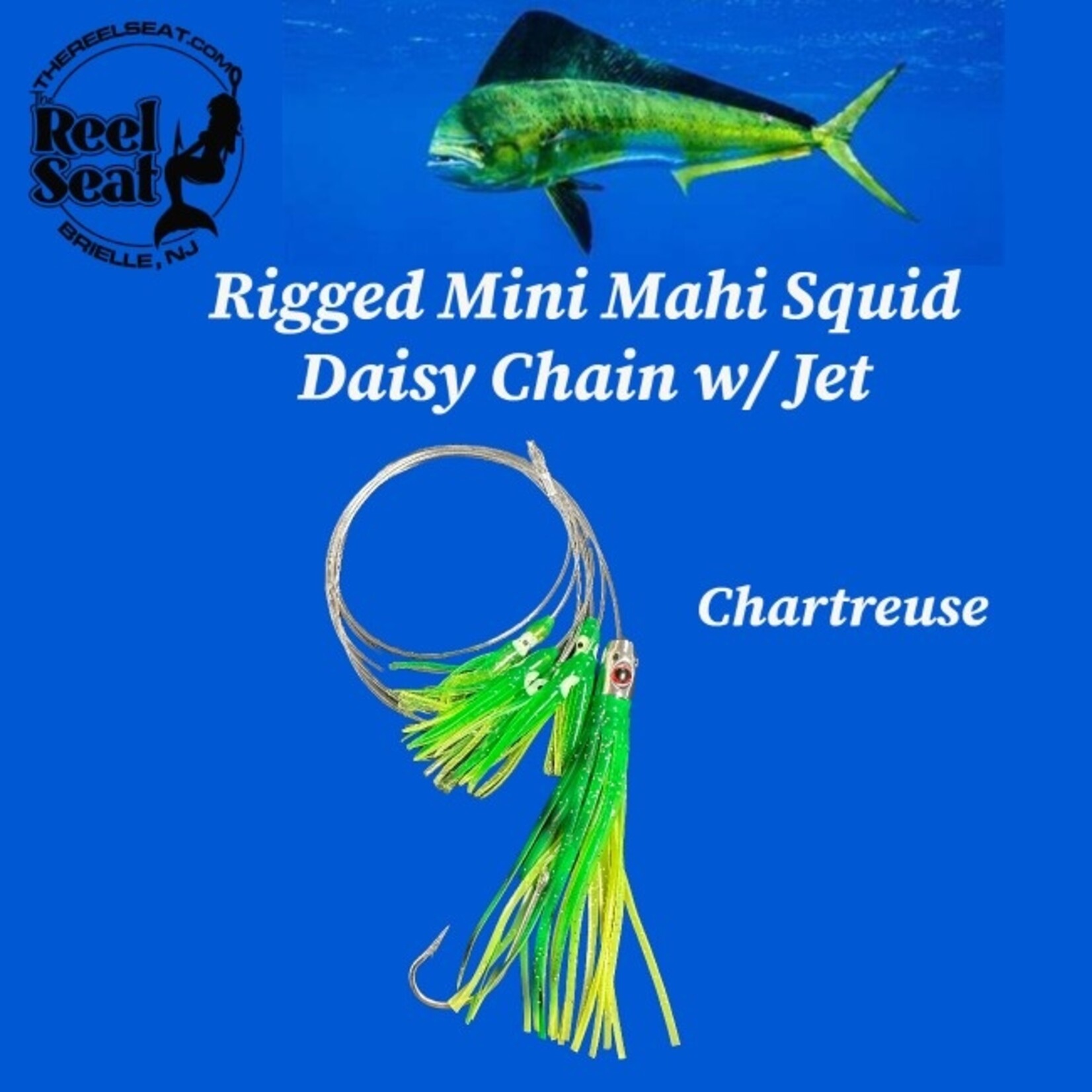 The Reel Seat RS Rigged Mini Mahi Squid Daisy Chain