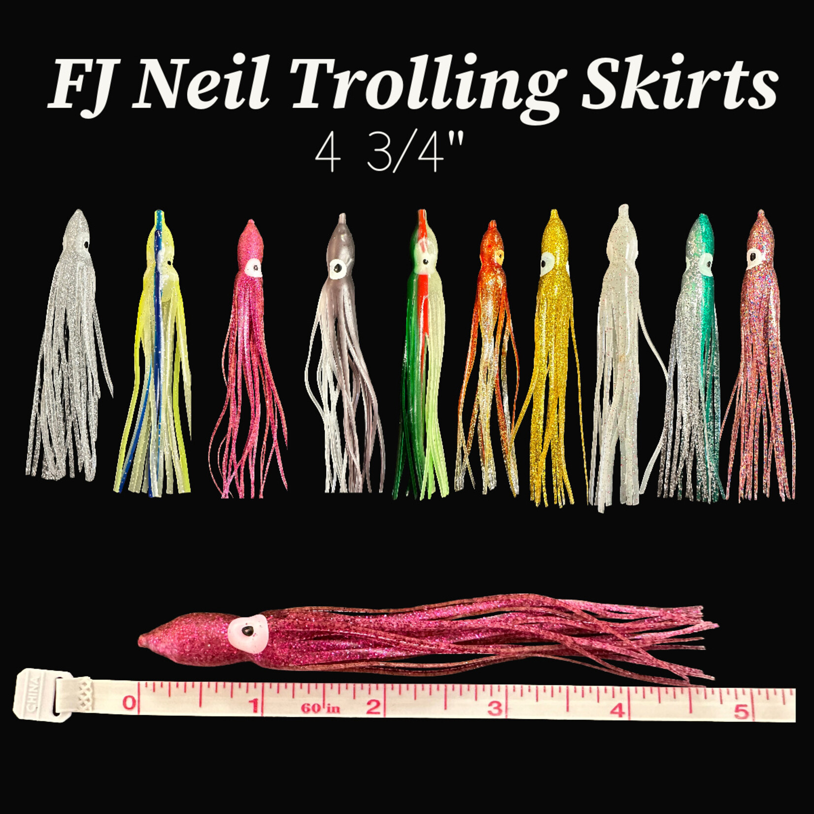 F. J. Neil Trolling Skirts 4 3/4" - 10pcs