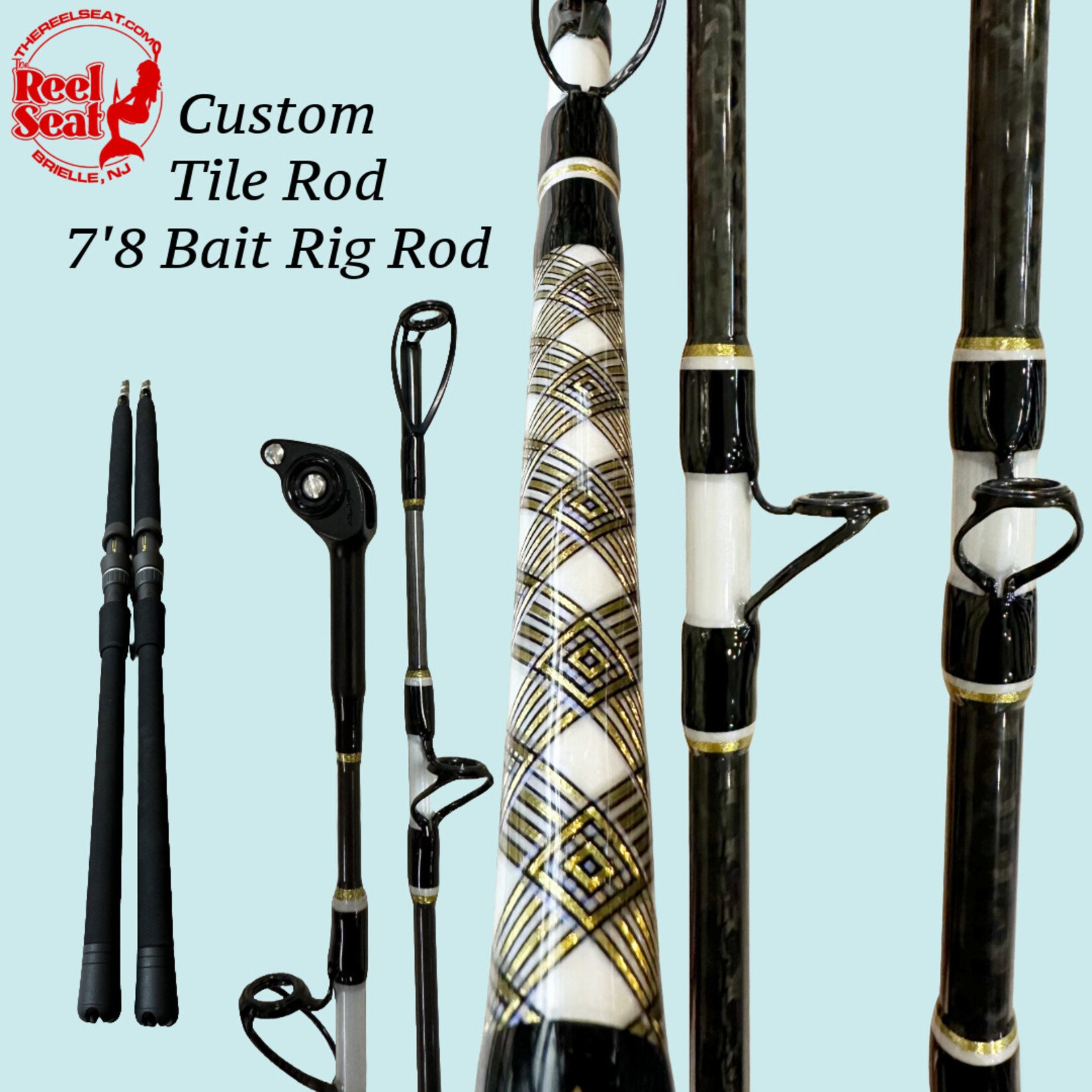 The Reel Seat RS Custom Tile Rod 7'8" "Bait Rig Rod"