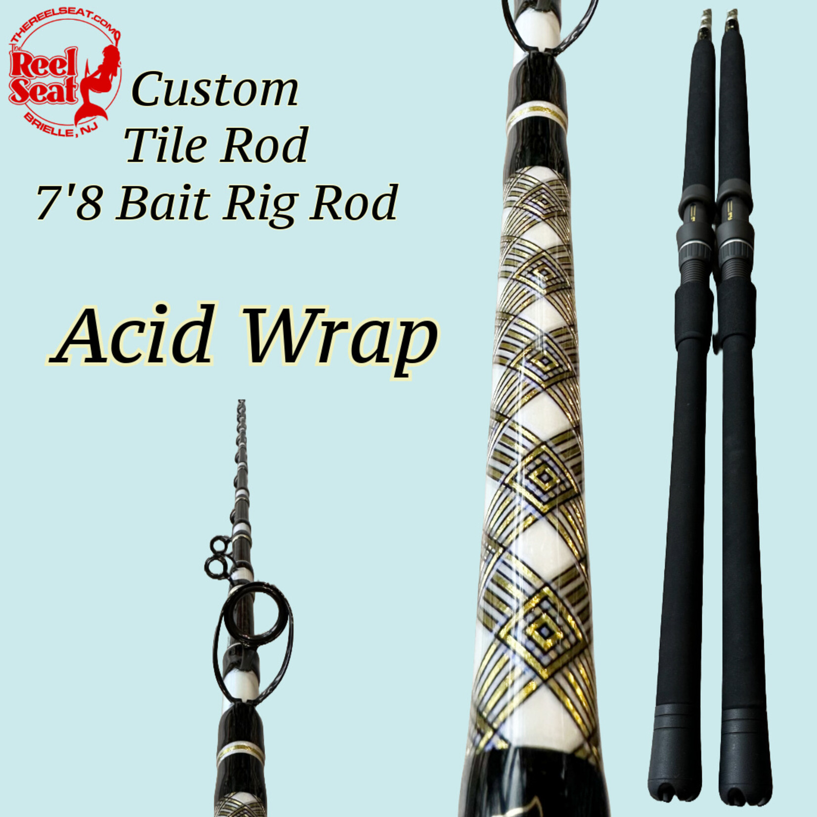 The Reel Seat RS Custom Tile Rod 7'8" "Bait Rig Rod"