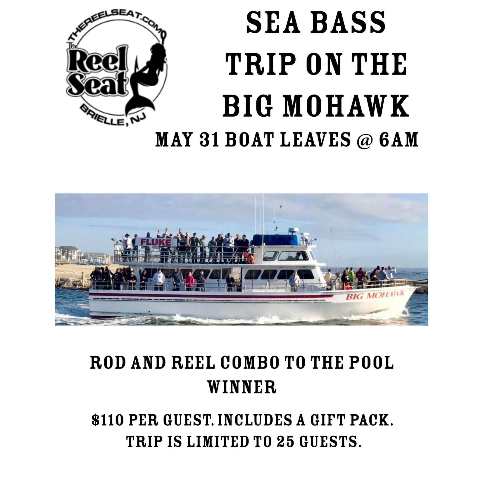 The Reel Seat Reel Seat Sea Bass Charter 05/31/24