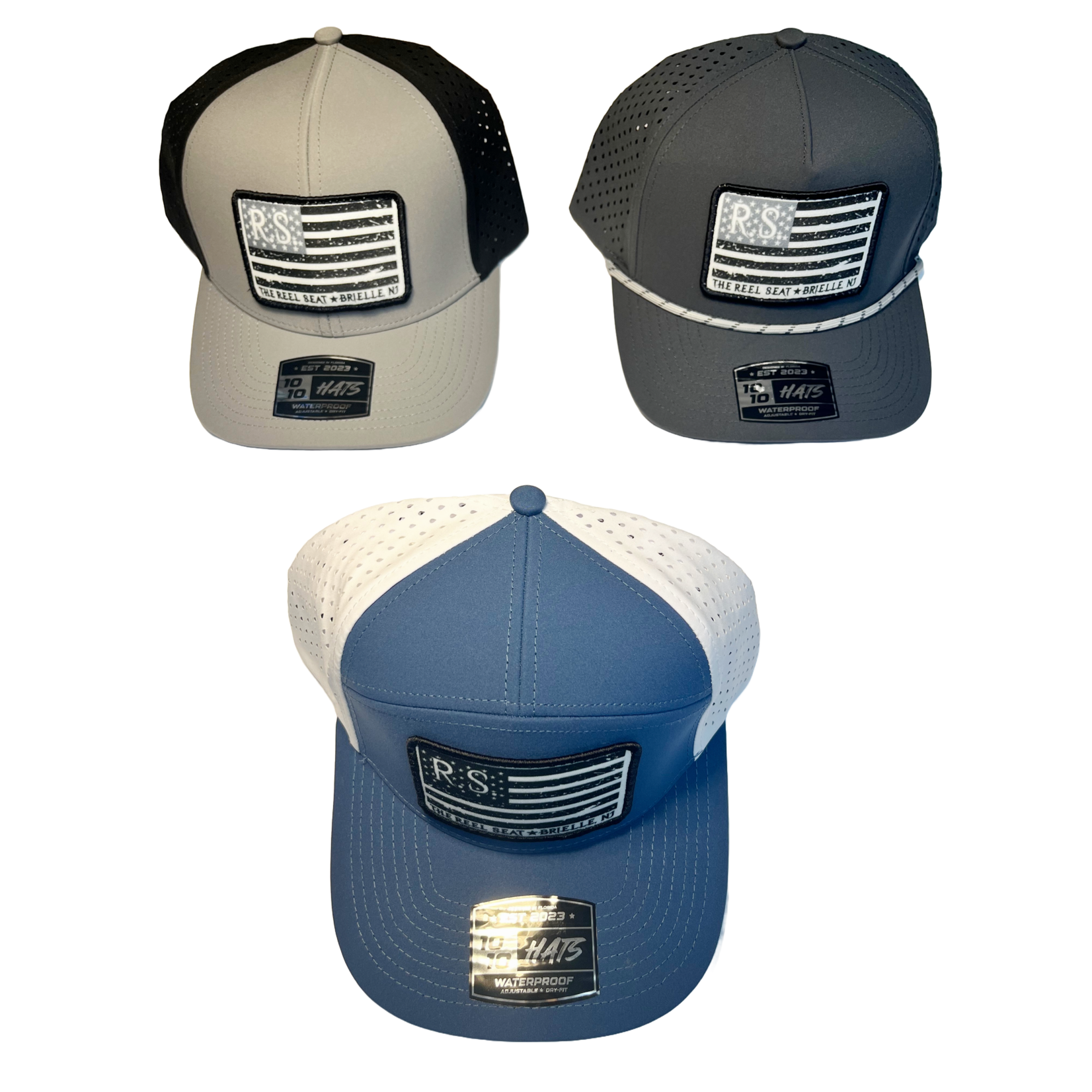 Reel Seat Quick Dry Flag Logo Hat