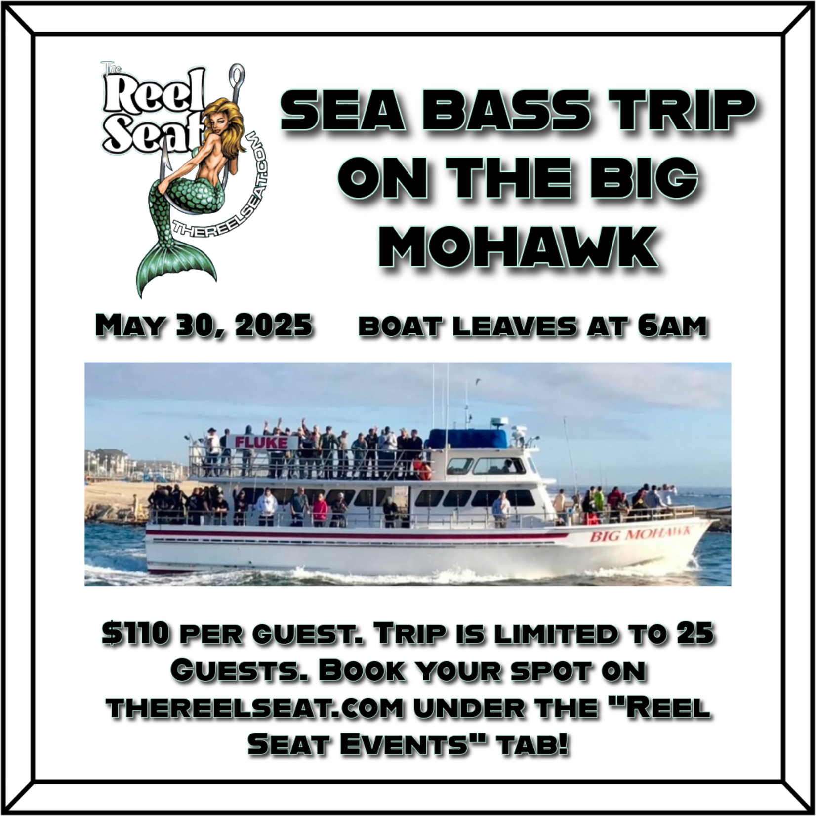 The Reel Seat Reel Seat Sea Bass Charter 05/30/25