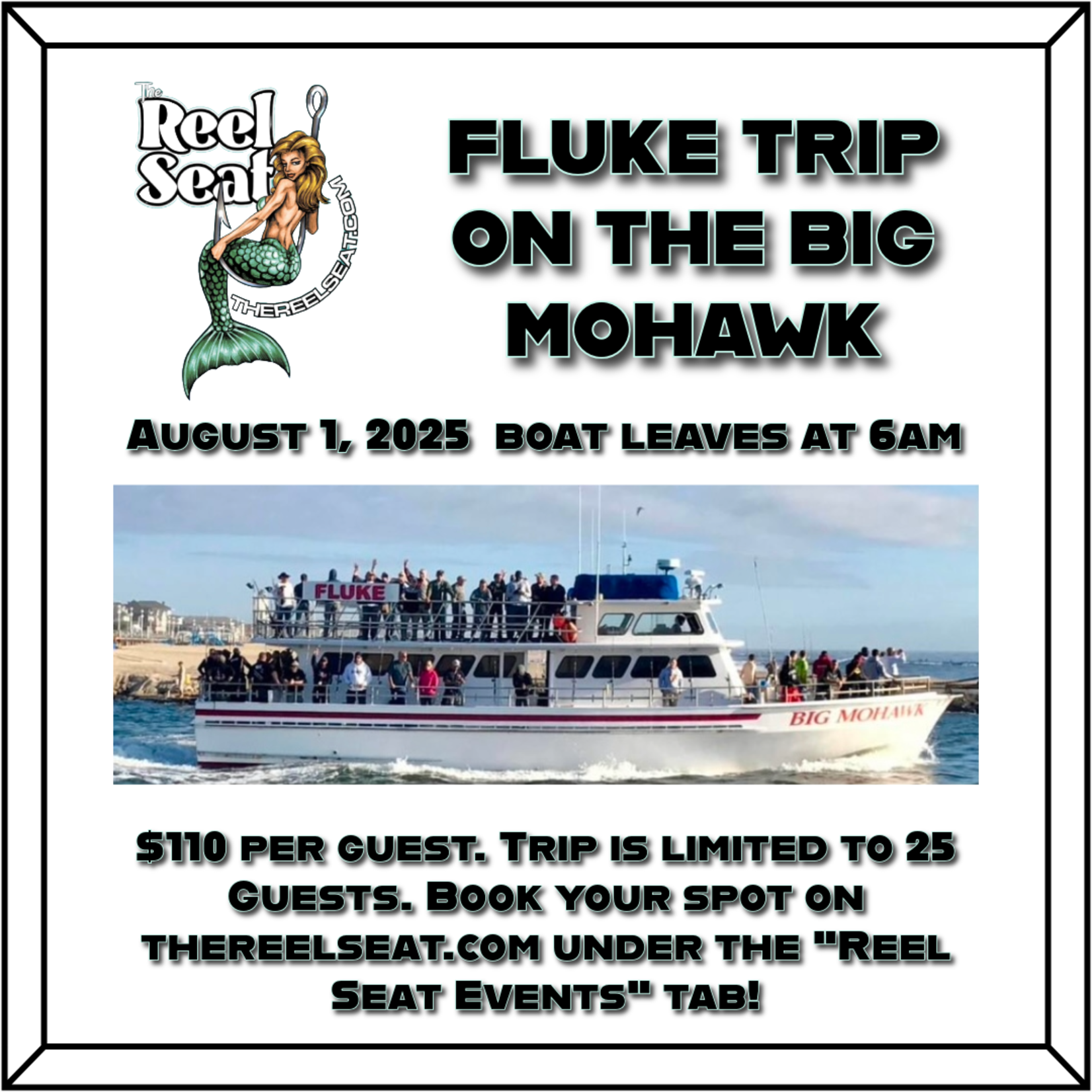 The Reel Seat Reel Seat Fluke Charter 08/01/25