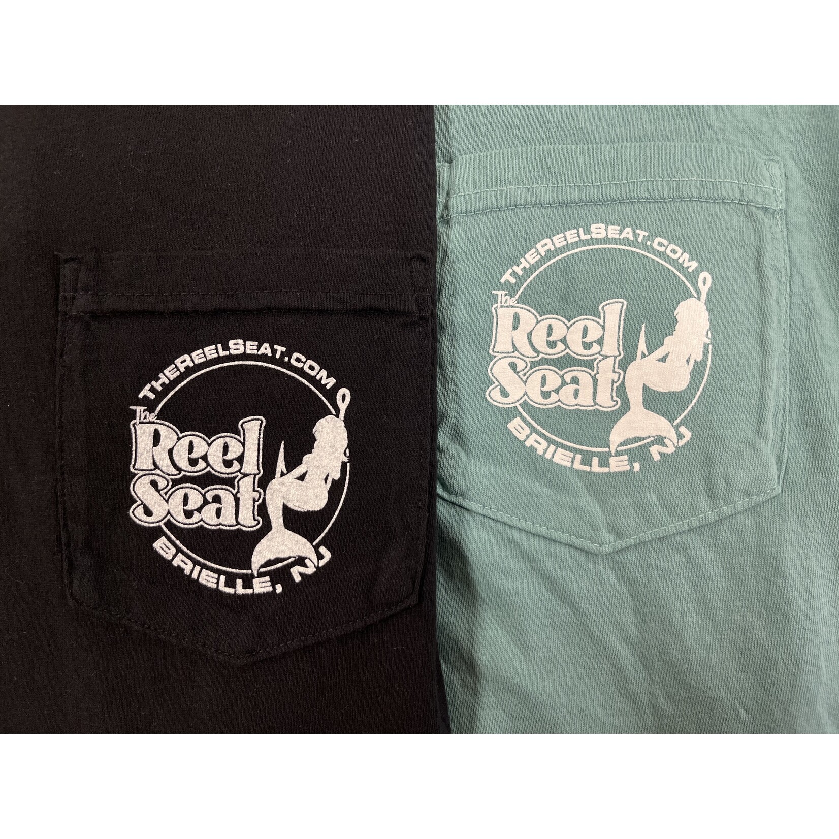 The Reel Seat RS Comfort Color Heavy Weight Pocket Tee Color Logo