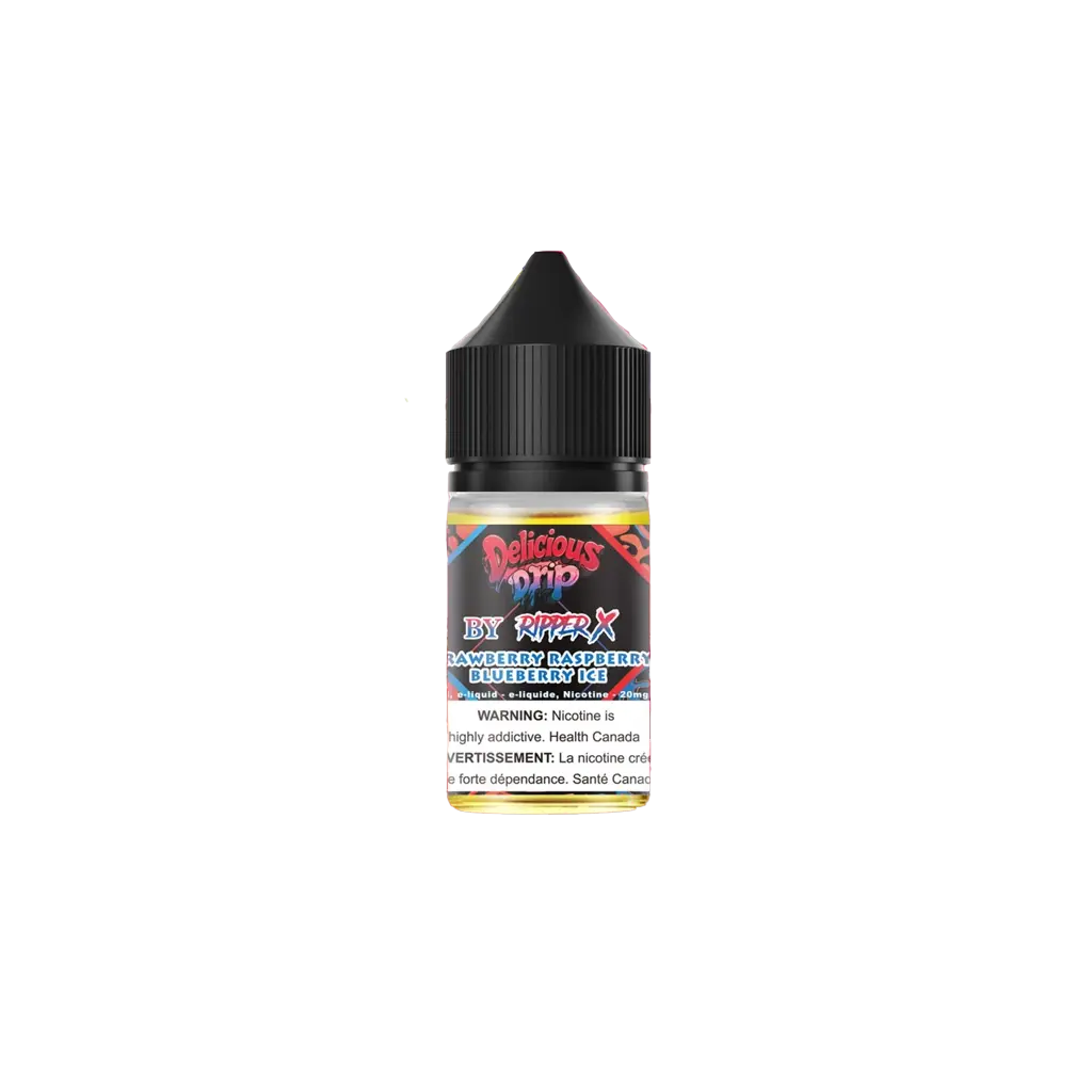 Delicious Drip Nic Salt 20mg Strawberry Raspberry Blueberry Ice 30ml