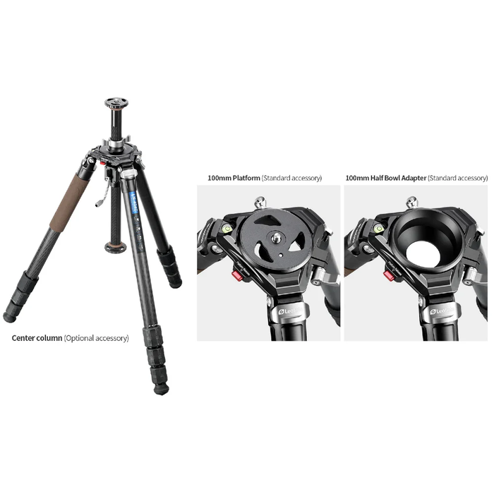 LeoFoto LN-404C Heavy Duty Tripod with 100mm Bowl+Platform & Bag