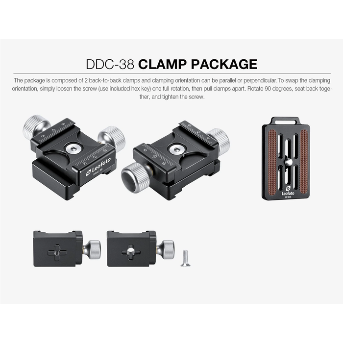 LeoFoto FDM-02 Binocular Rangefinder Rail Kit | Length: 200mm