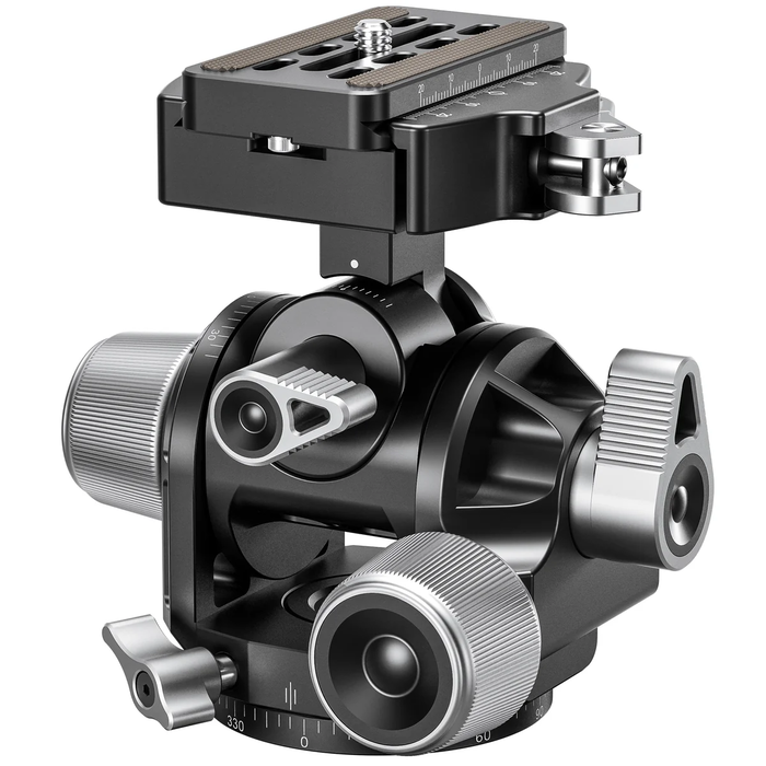 LeoFoto G4-LR Four Way Geared Head with Lever Release Clamp | Arca Compatible