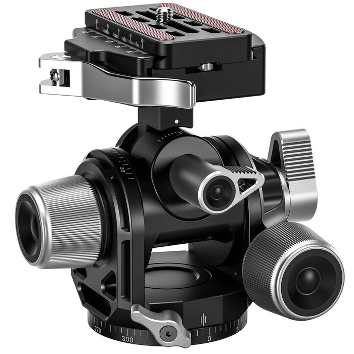LeoFoto G4-LR Four Way Geared Head with Lever Release Clamp | Arca Compatible