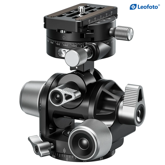 LeoFoto G4 Pro Four Way Geared Head with Geared Panning Adapter | Arca Compatible