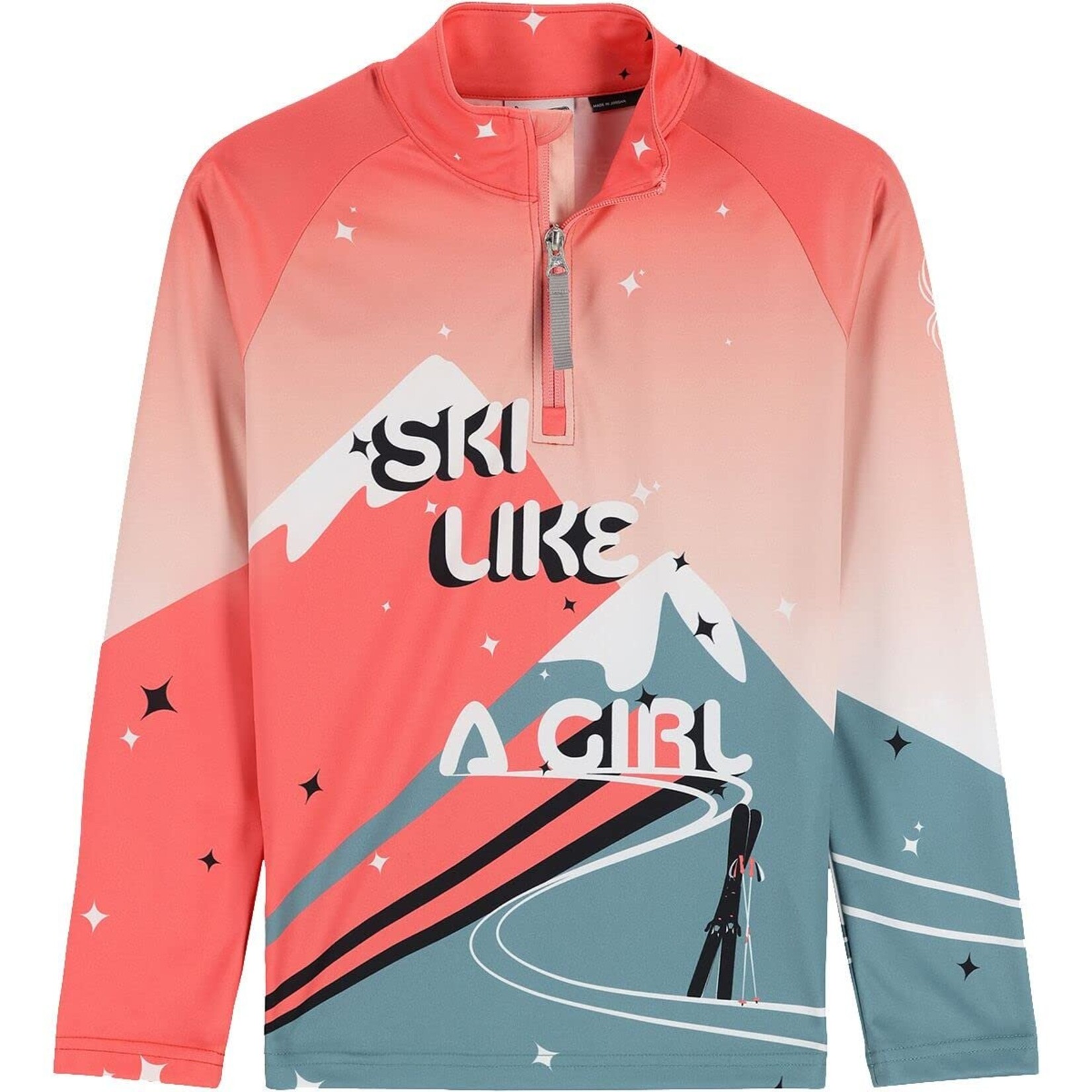 Spyder SPYDER GIRLS SURFACE ZIP TOP TUNDRA LARGE