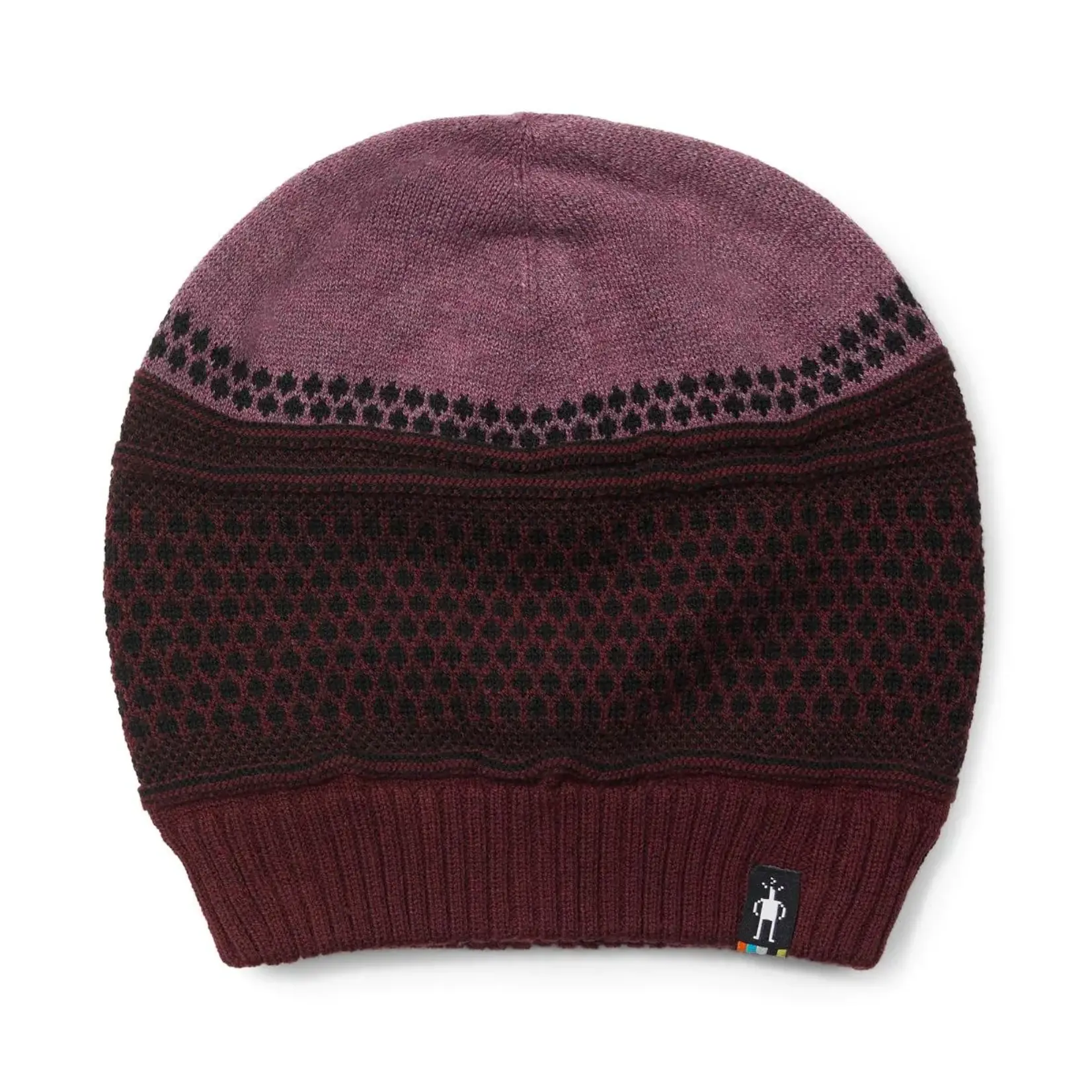 Smartwool SMARTWOOL POPCORN CABLE BEANIE BLACK CHERRY HEATHER O/S
